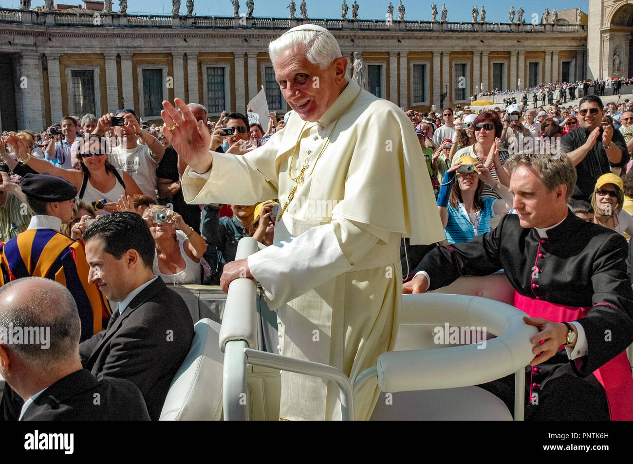 Papst Benedikt XVI. die Generalaudienz 25/04/2007 10:35:54 Stockfoto