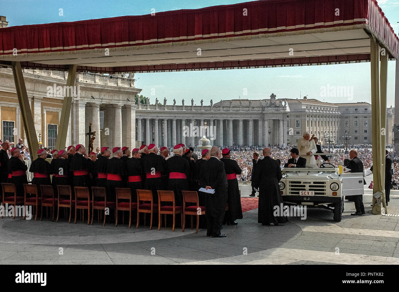 Papst Benedikt XVI. die Generalaudienz 23.05.2007 Stockfoto