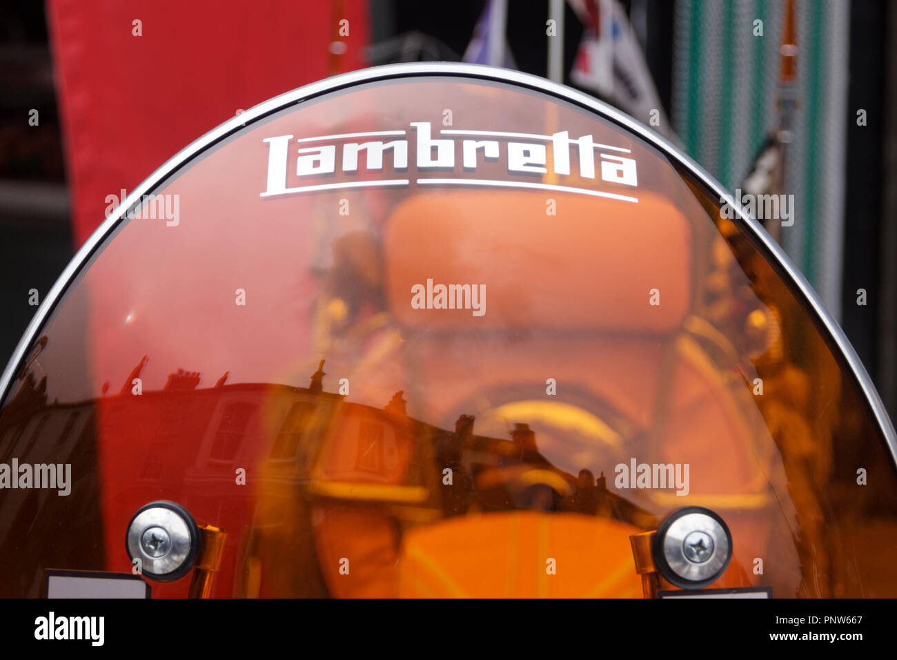 Lambretta am Ribble Valley MOD Weekender 2018 Stockfoto