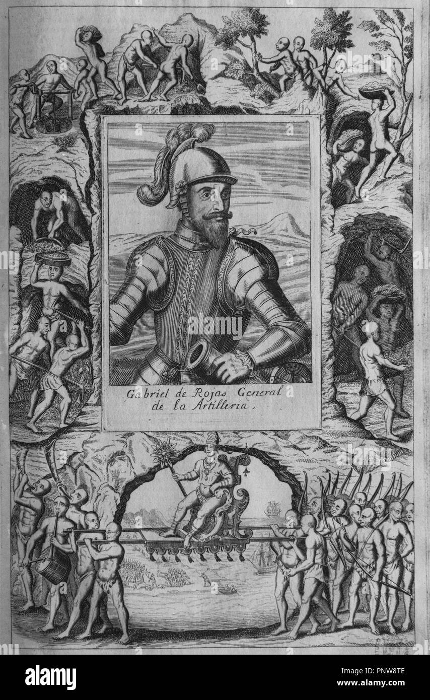 GABRIEL DE ROJAS - GENERAL DE LA ARTILLERIA. Autor: HERRERA Y CASTILLA ANTONIO. Lage: Biblioteca Nacional - coleccion. MADRID. Spanien. Stockfoto