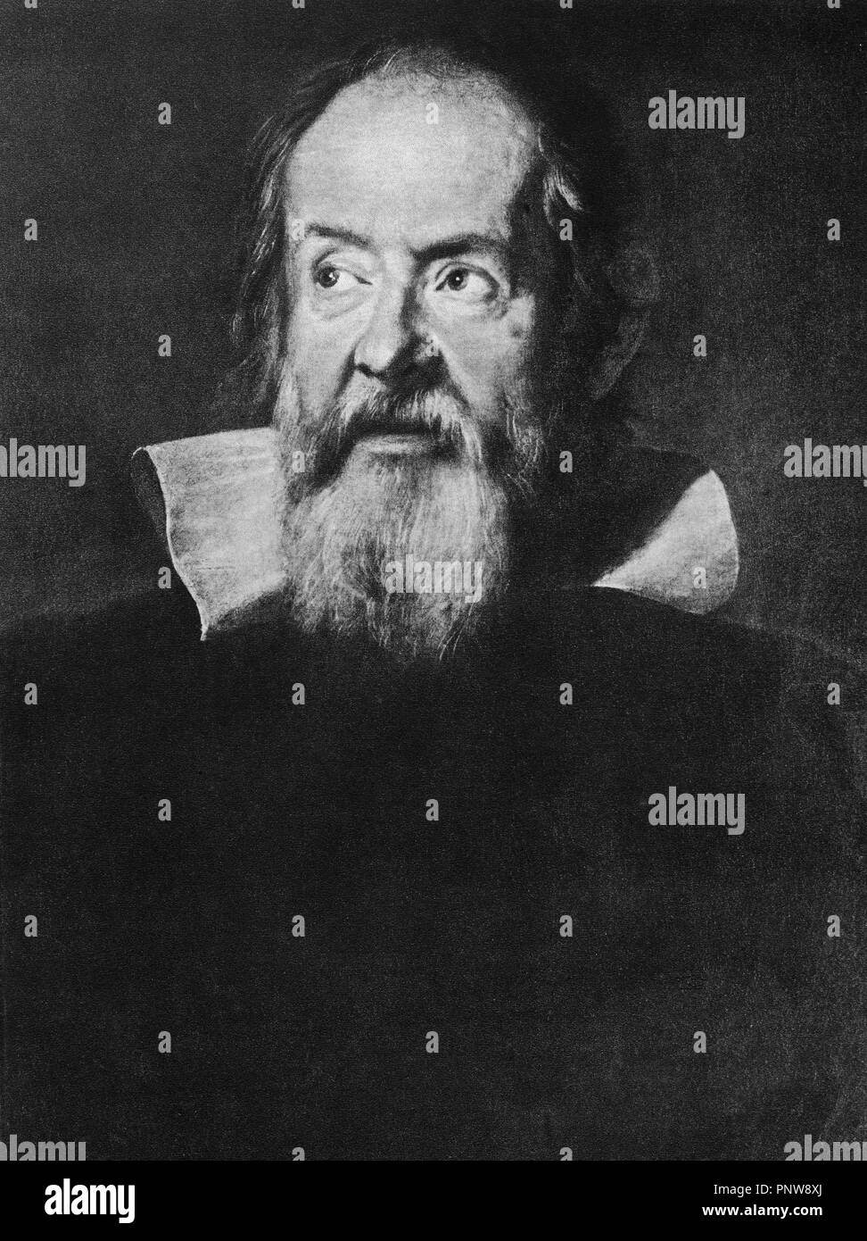 Portrait von Galileo Galilei - 1636 - Öl auf Leinwand. Autor: SUSTERMANS, Justus. Stockfoto