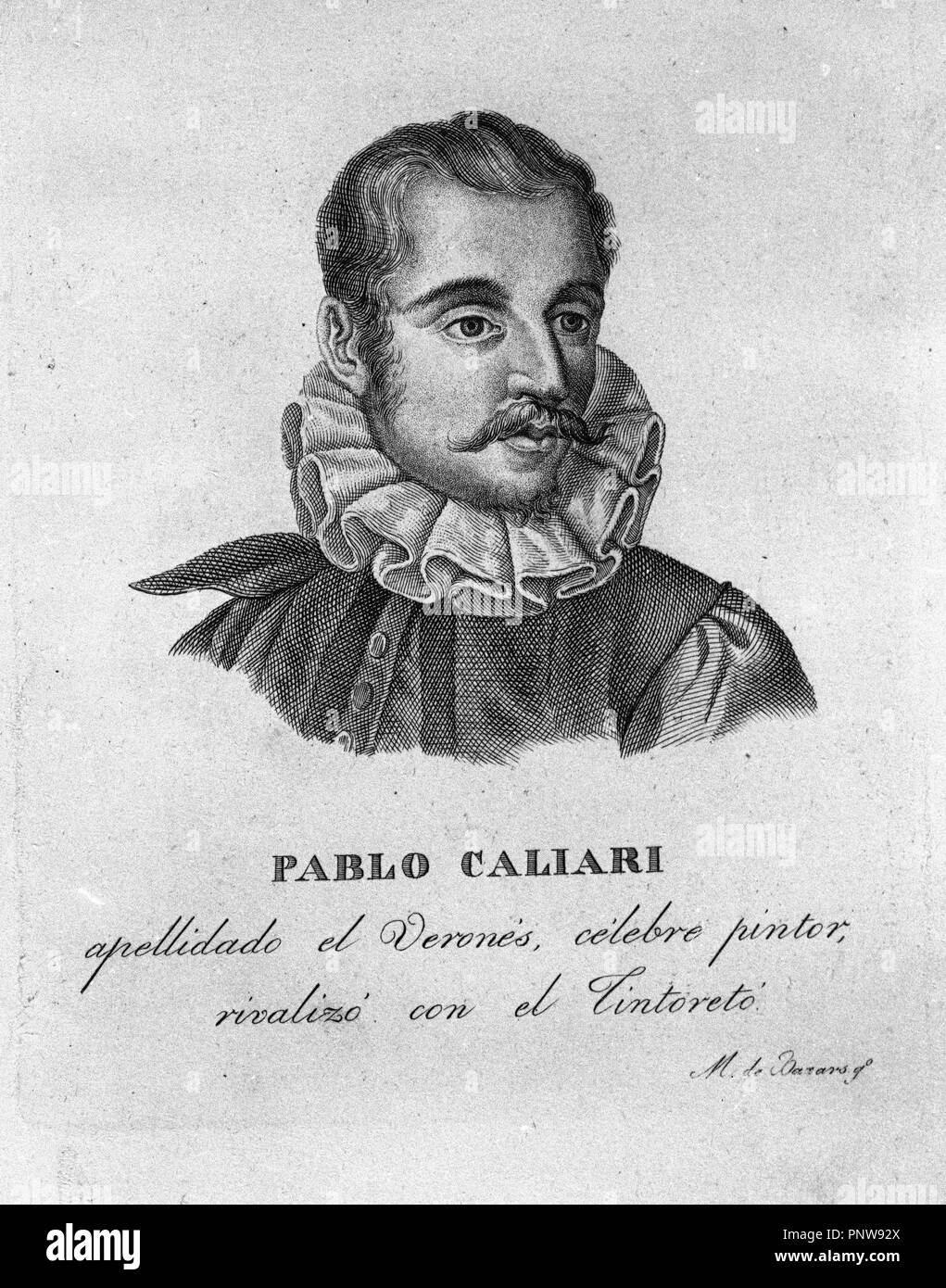 PABLO CALIARI 'EL VERONES" - 1528/1588. Lage: Biblioteca Nacional - coleccion. MADRID. Spanien. Stockfoto