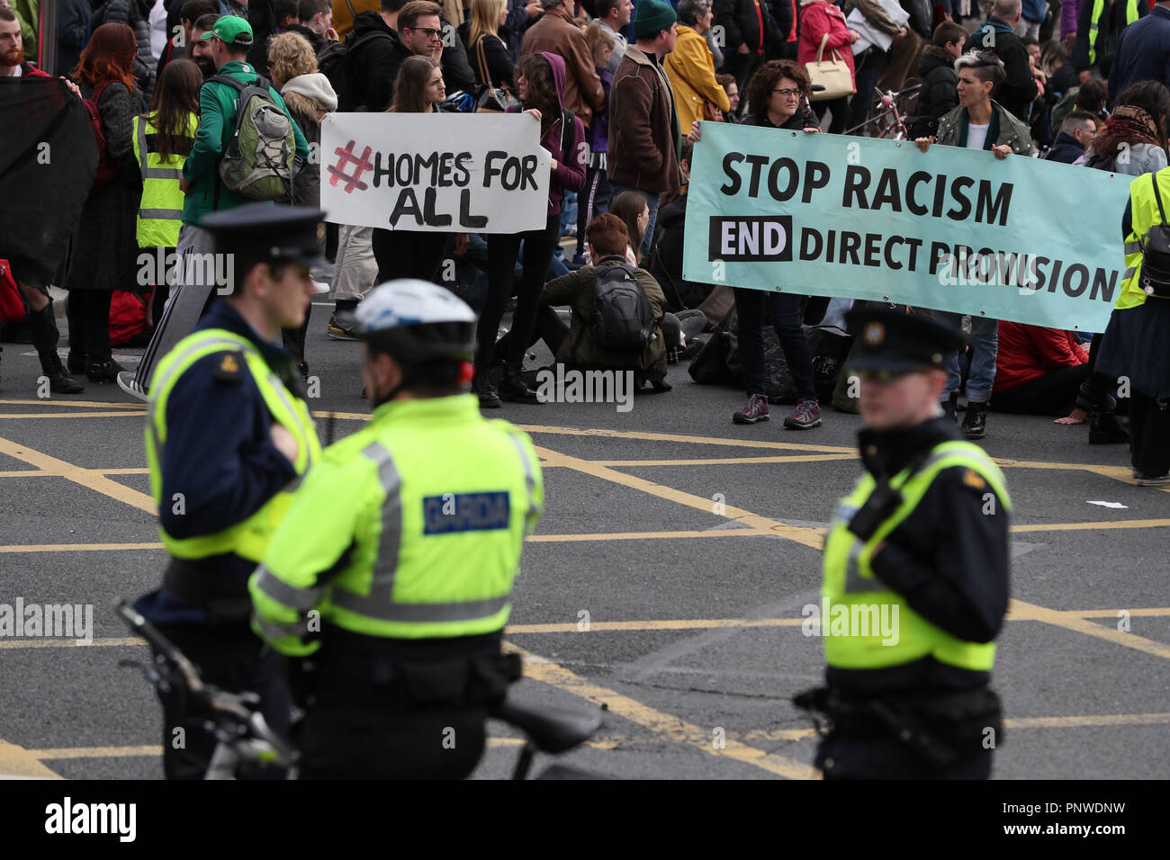 Gardasee Präsenz in Dublin, während einer Zurück die Stadt Gruppe organisierte Veranstaltung. Stockfoto