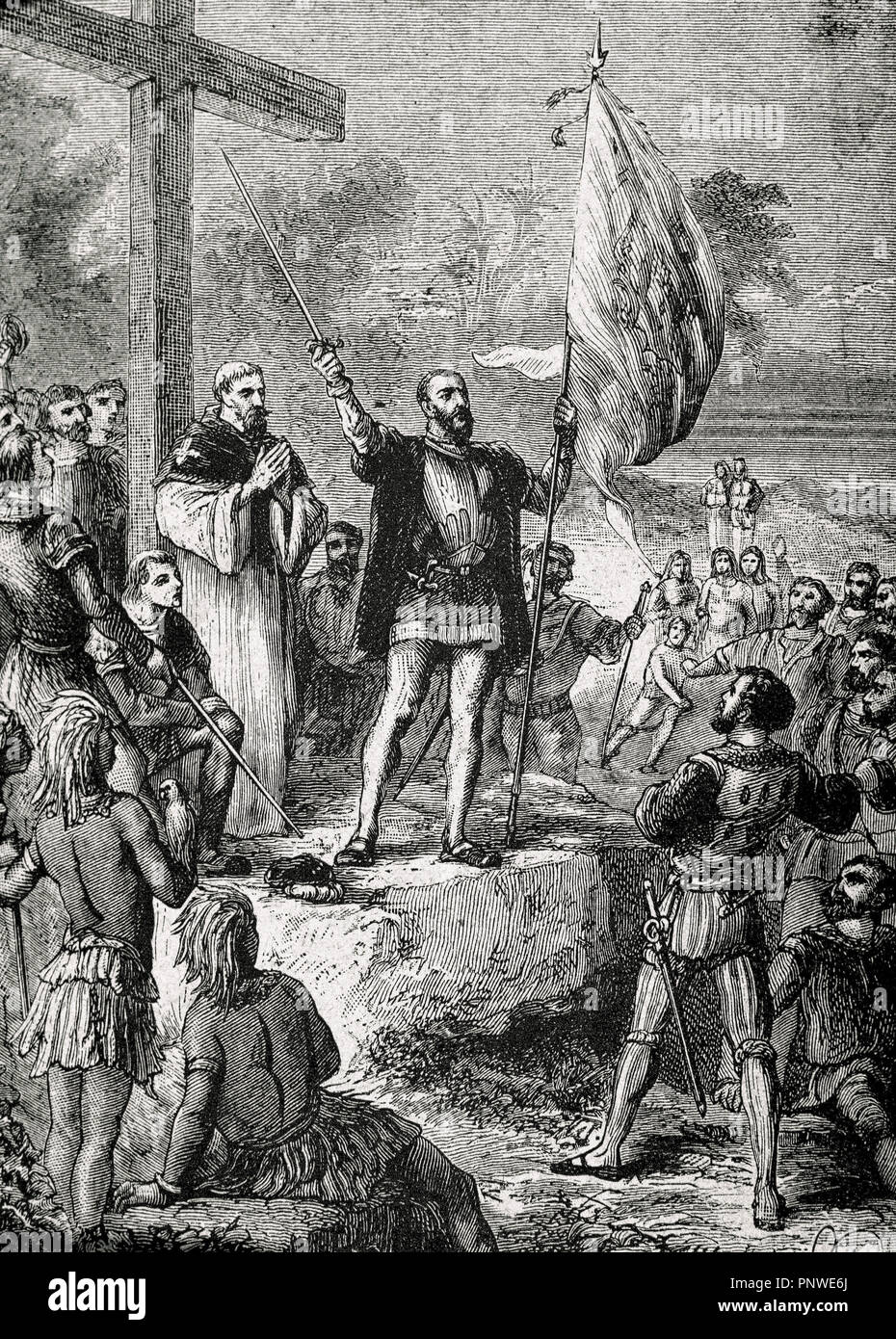 Pedro Alvares Cabral Ca 1467 1520 Portugiesischer Seefahrer Und Entdecker Entdecker Von Brasilien Cabral Nahm Besitz Von Brasilien Gravur Stockfotografie Alamy