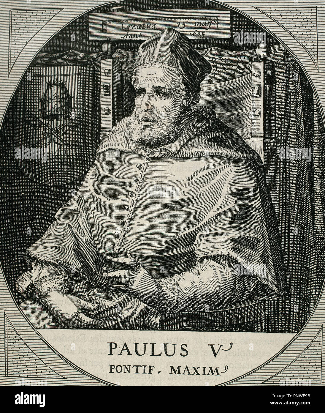 Paul V. (Rom, 1552 - Rom, 1621. Italienische Papst (1605-21), Camillo Borghese. Stockfoto