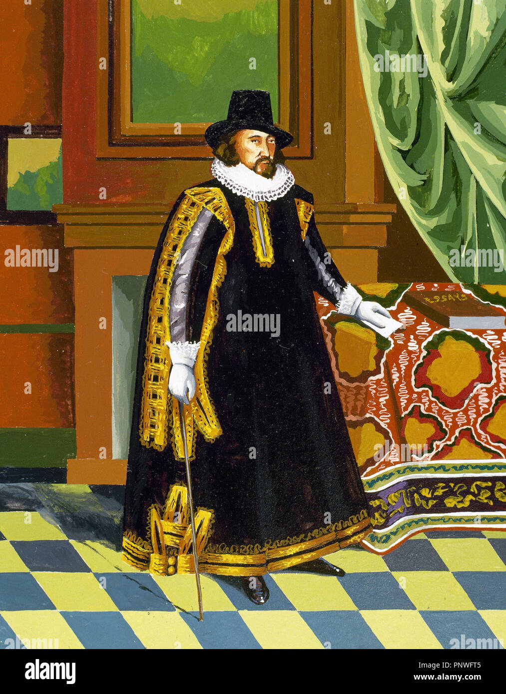 Francis Bacon, 1st Viscount Saint Alban, (1561 - 1626). Englische Philosoph, Staatsmann, Wissenschaftler, Anwalt, Jurist und Autor. Porträt. Stockfoto