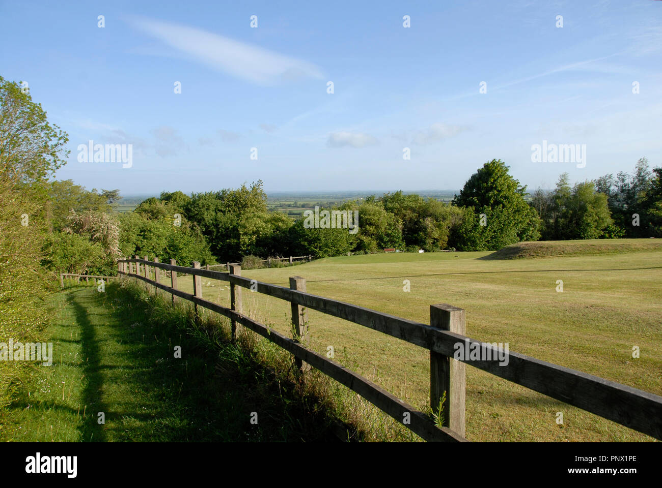 Öffentlichen Fußweg am Golfplatz Stockfoto