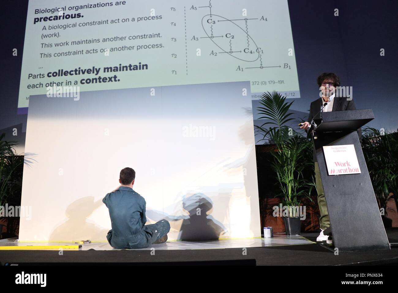 Serpentine Galerien Arbeiten Marathon 2018 Stockfoto