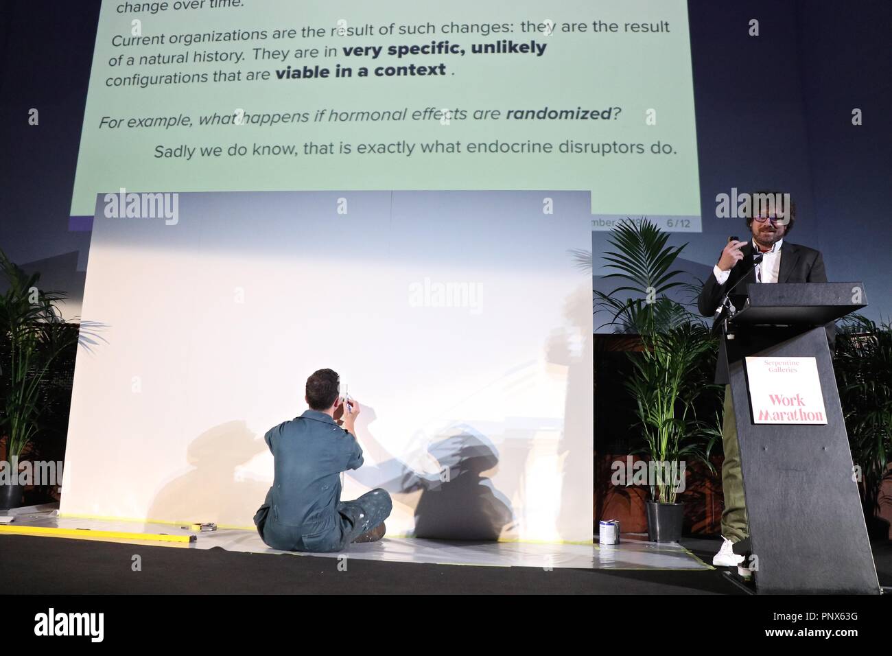 Serpentine Galerien Arbeiten Marathon 2018 Stockfoto