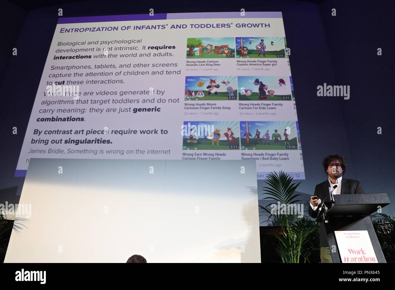 Serpentine Galerien Arbeiten Marathon 2018 Stockfoto