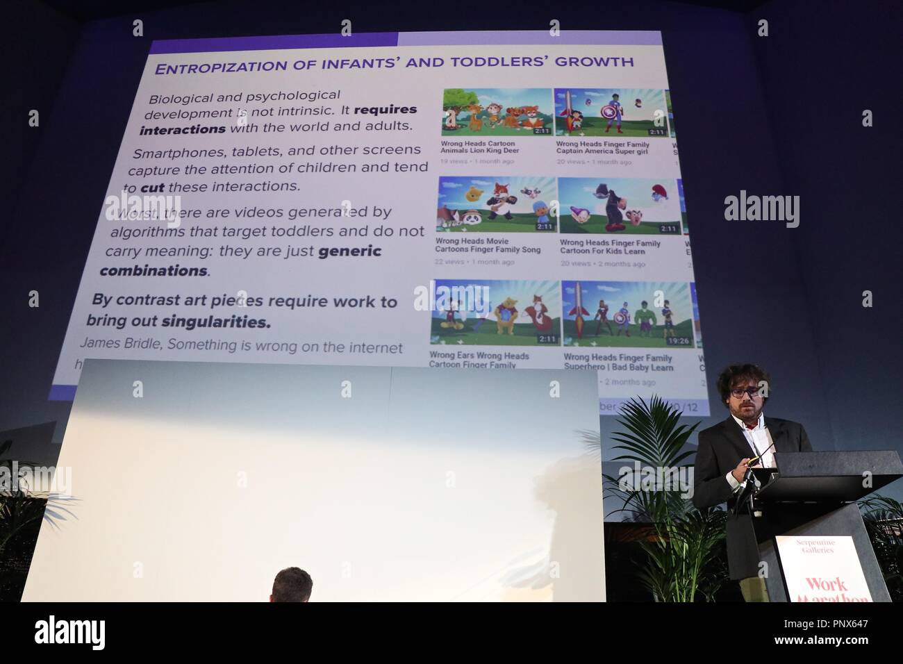 Serpentine Galerien Arbeiten Marathon 2018 Stockfoto