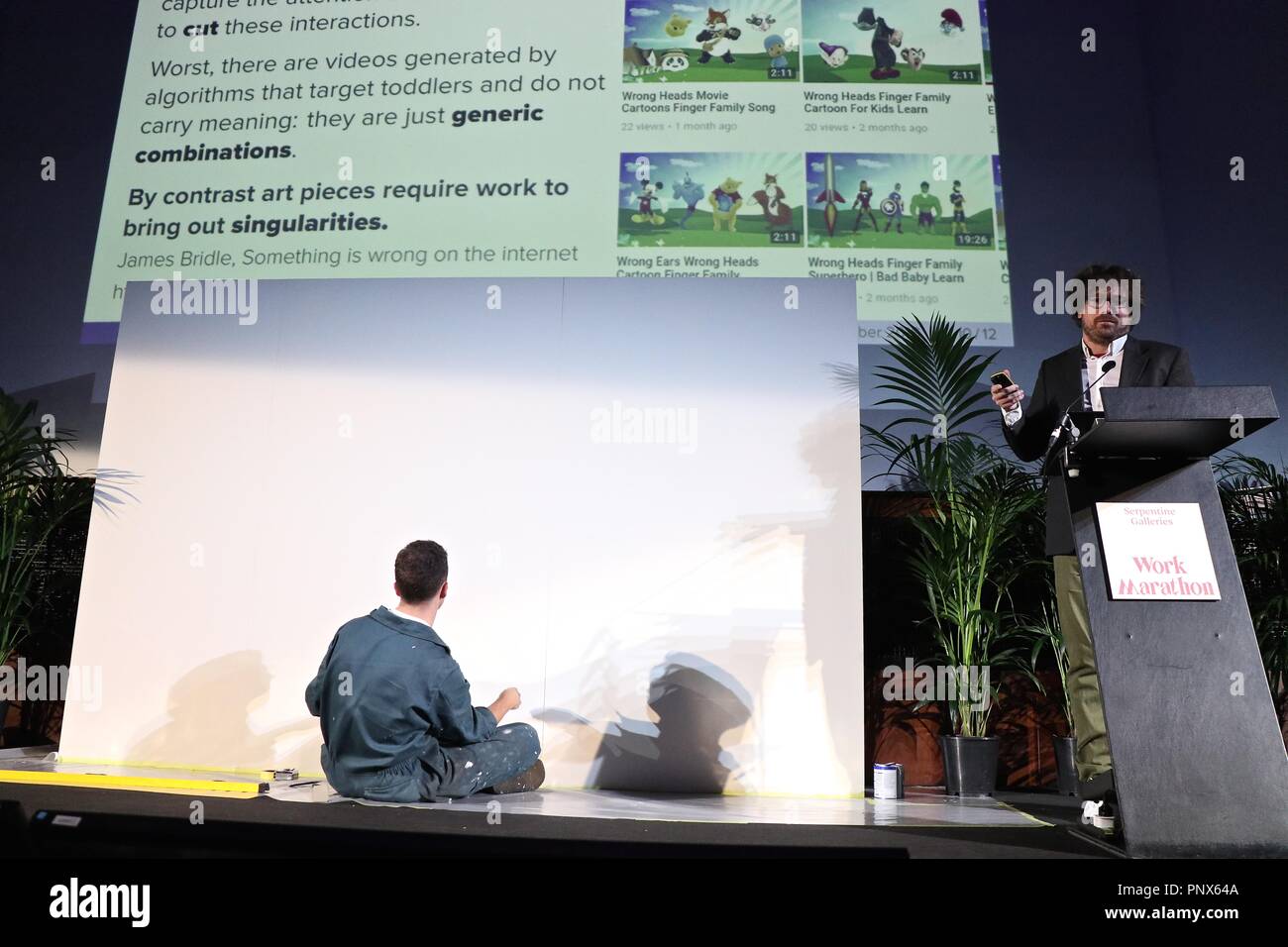 Serpentine Galerien Arbeiten Marathon 2018 Stockfoto