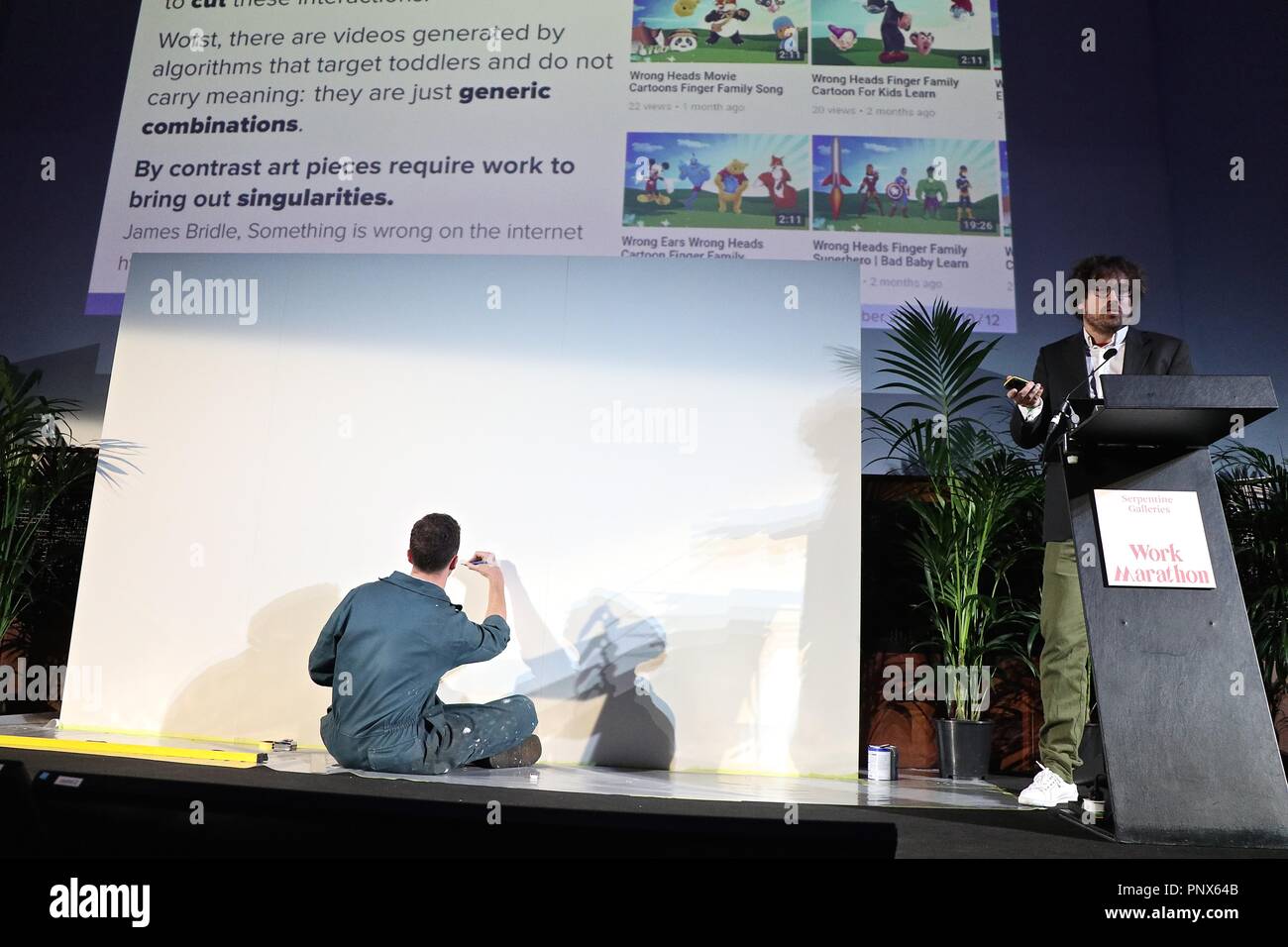 Serpentine Galerien Arbeiten Marathon 2018 Stockfoto