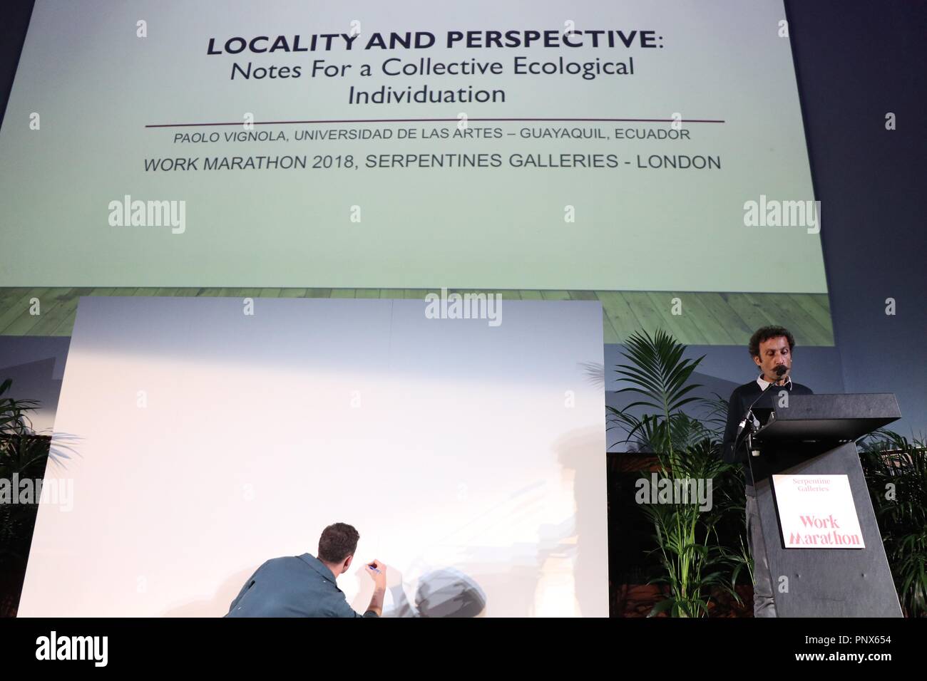 Serpentine Galerien Arbeiten Marathon 2018 Stockfoto