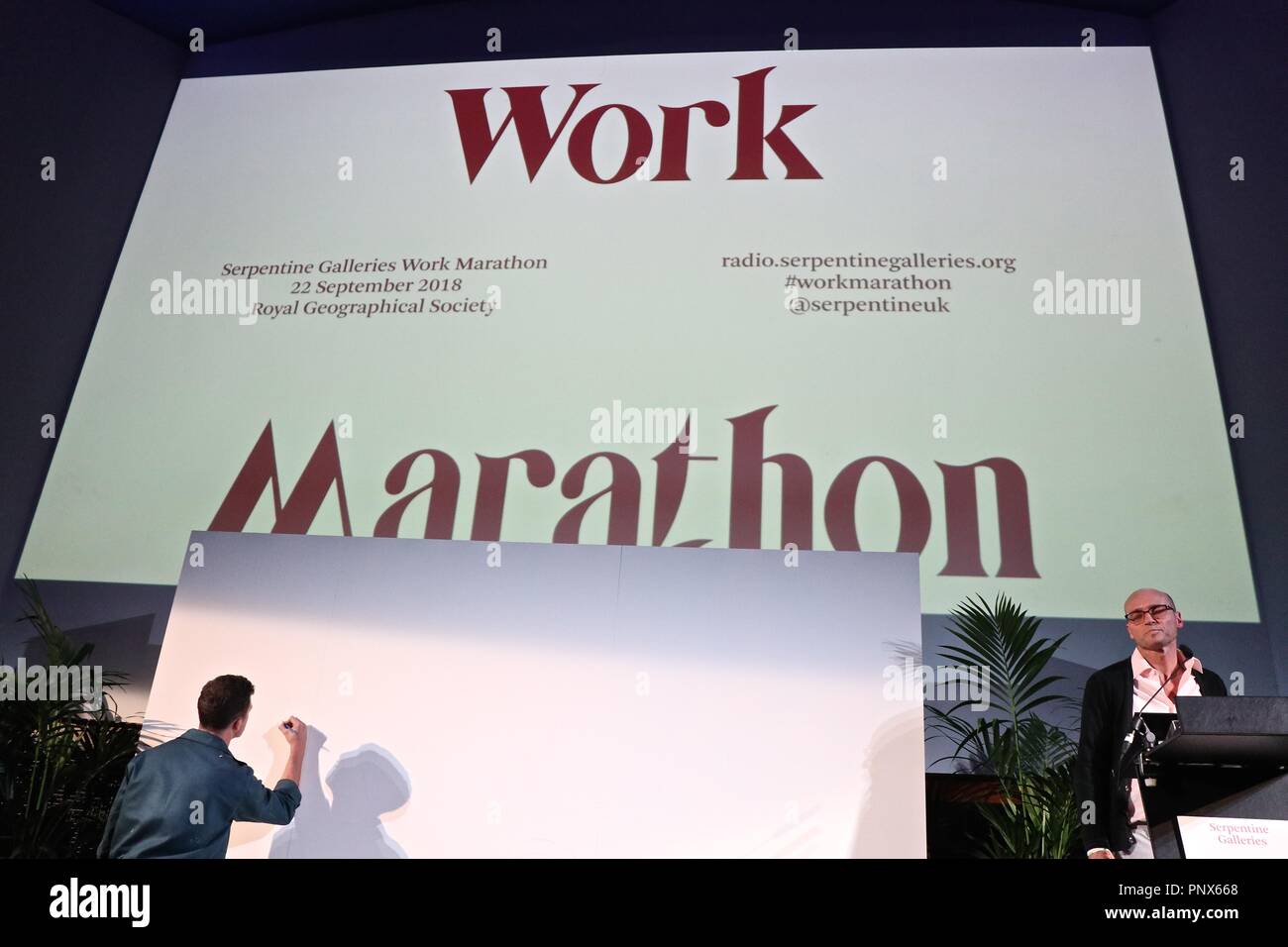 Serpentine Galerien Arbeiten Marathon 2018 Stockfoto