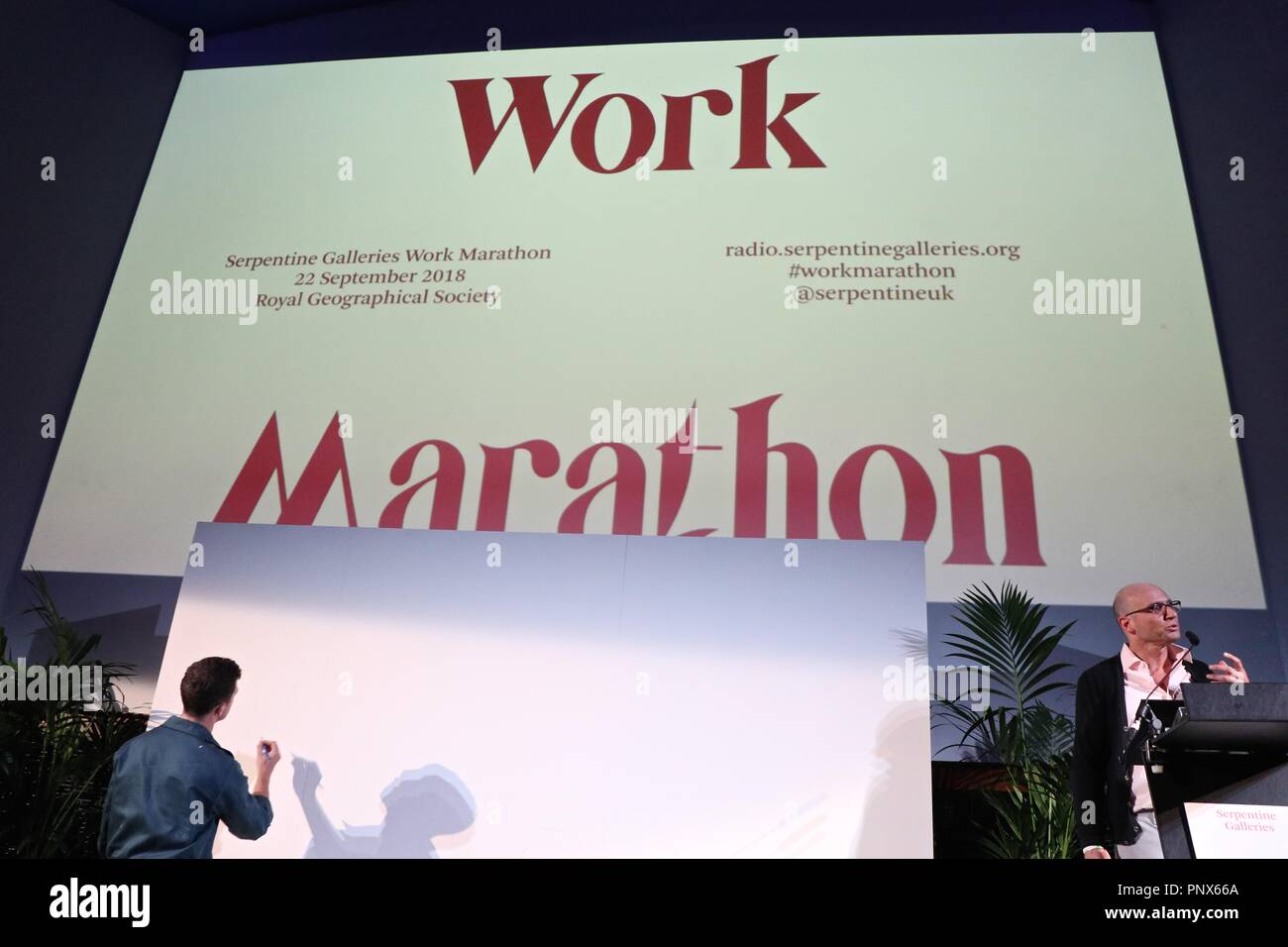 Serpentine Galerien Arbeiten Marathon 2018 Stockfoto
