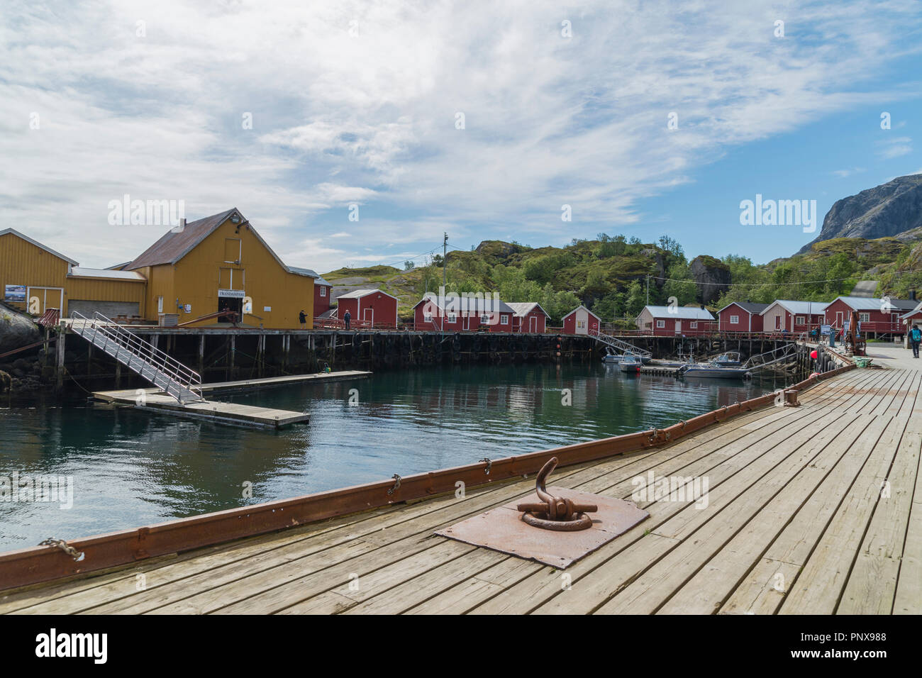 Nusfjod Dorf in Norwegen Stockfoto