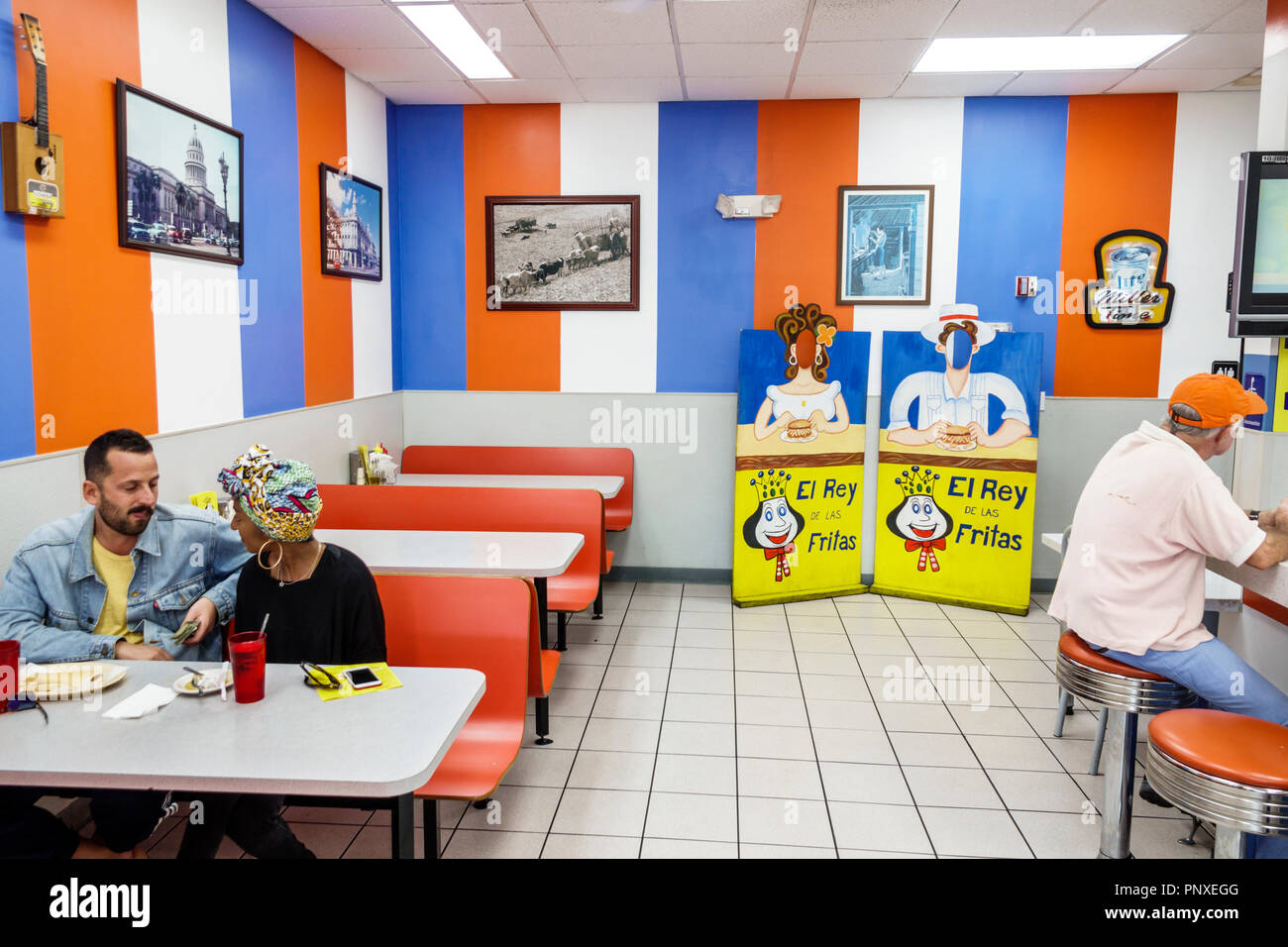 Miami Florida Little Havana El Rey De Las Fritas Kubanischen