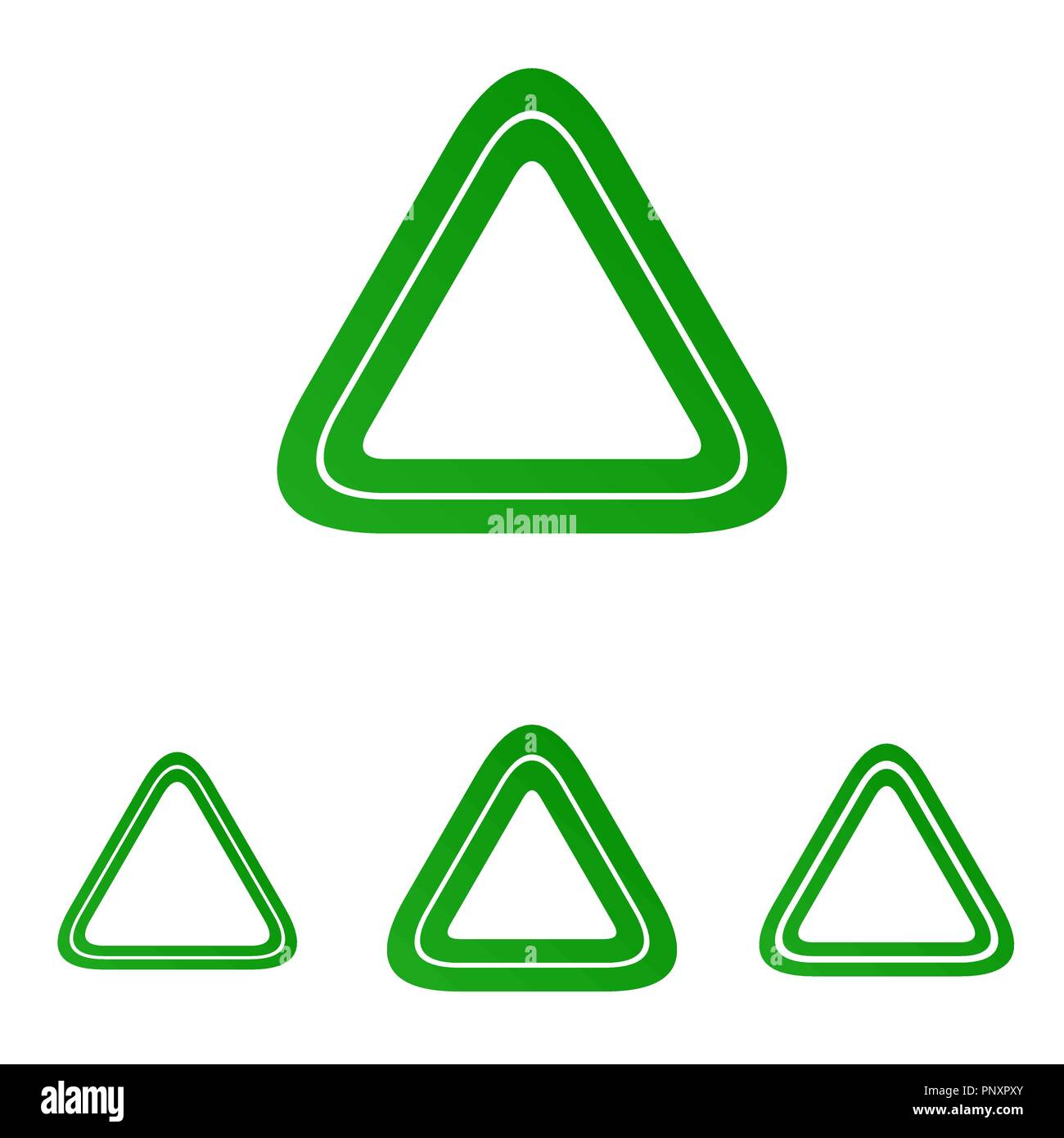 Grüne Linie Dreieck Logo Design Sets Stock Vektor