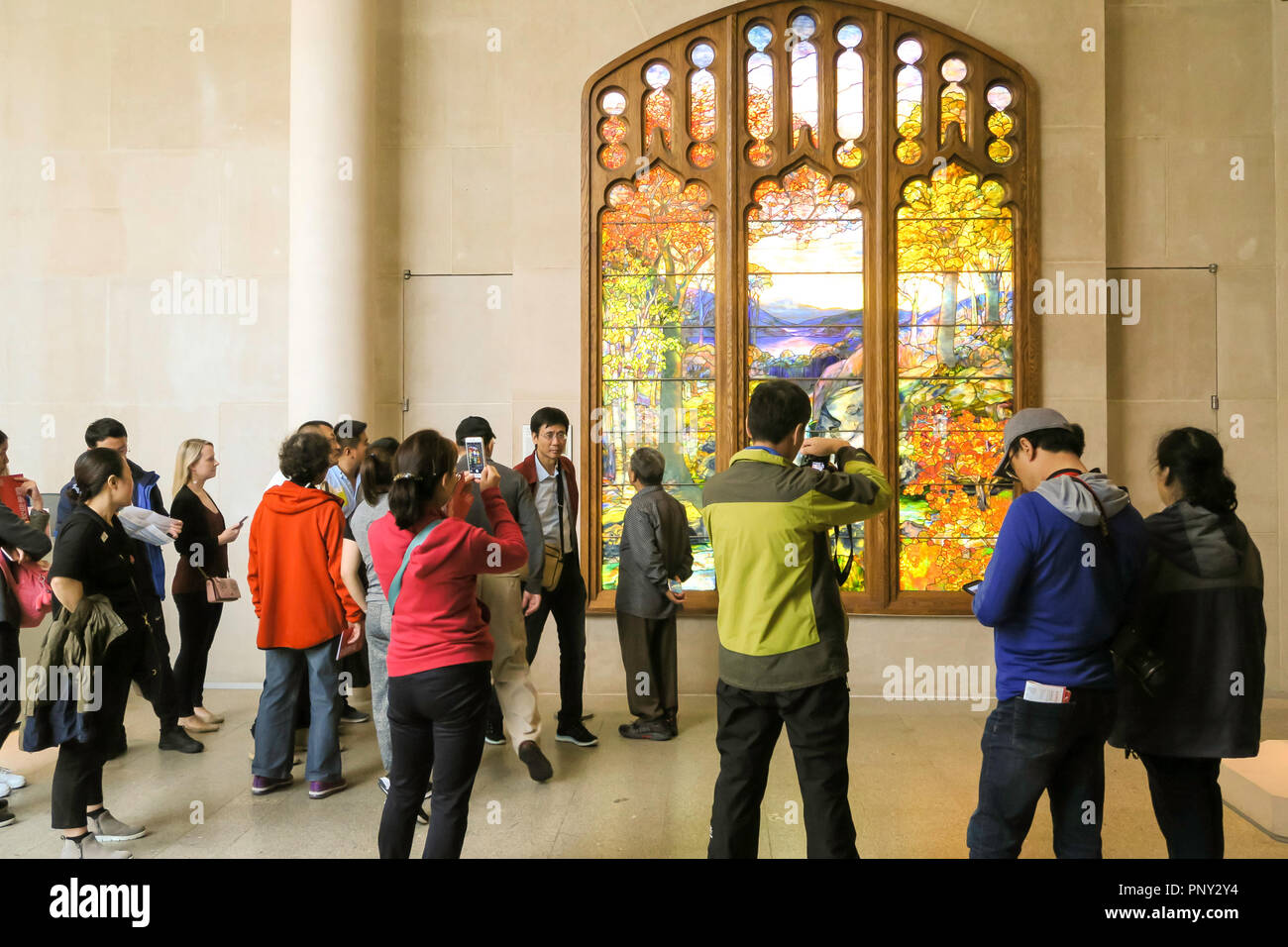 Charles Engelhard Court im American Art Wing, The Metropolitan Museum of Art, NYC, USA Stockfoto