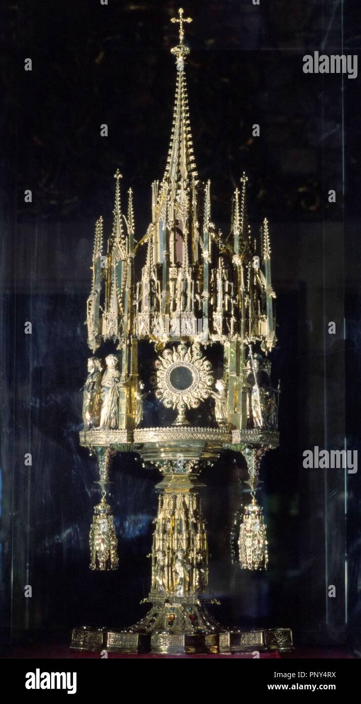 Corpus Monstranz, die Kathedrale von Girona, 15. Jahrhundert. Museum: CATEDRAL DE GIRONA. Autor: ARTAU, Francesc. Stockfoto