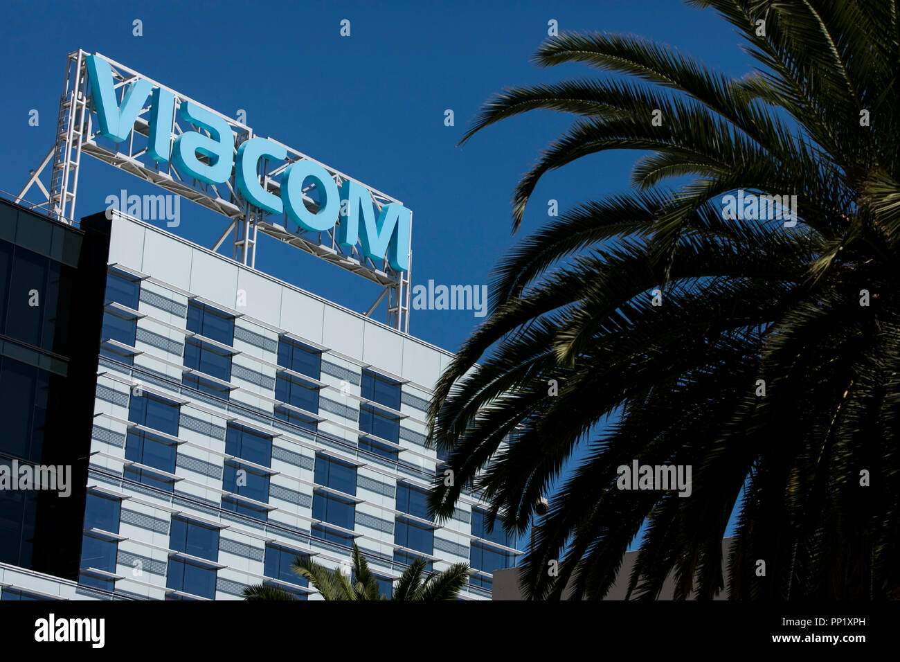 Ein logo Zeichen außerhalb einer Anlage von Viacom in Los Angeles, Kalifornien am 15 September, 2018 besetzt. Stockfoto