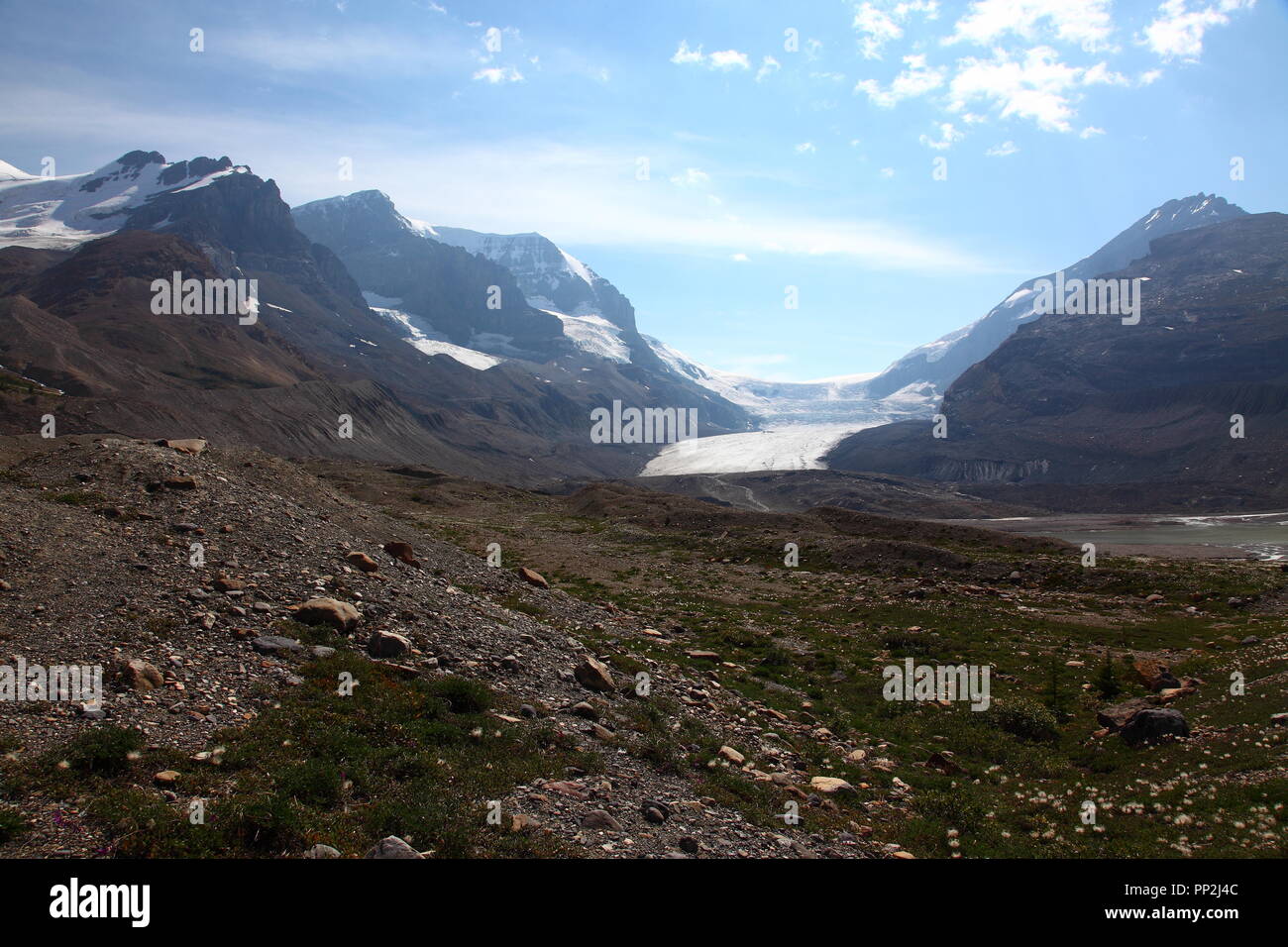 Athabasca Glacier, Columbia Icefield, Banff National Park, Alberta, Kanada Stockfoto