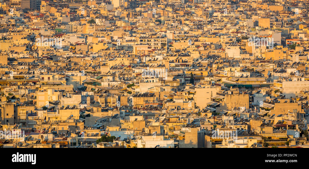 Typische städtische Entwicklung in Athen Stockfoto