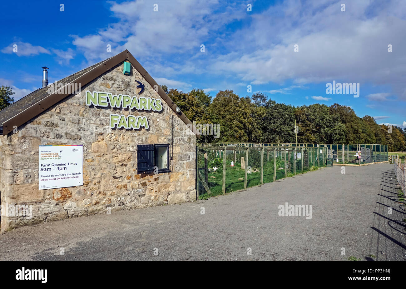 Bei Muiravonside newparks Family Farm Country Park Whitecross in der Nähe von Linlithgow West Lothian Schottland Großbritannien Stockfoto