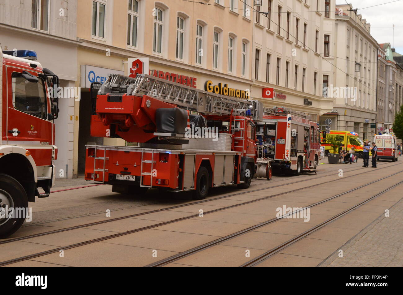 Feueralarm görlitz berliner 61 Foto Matthias Wehnert Stockfoto