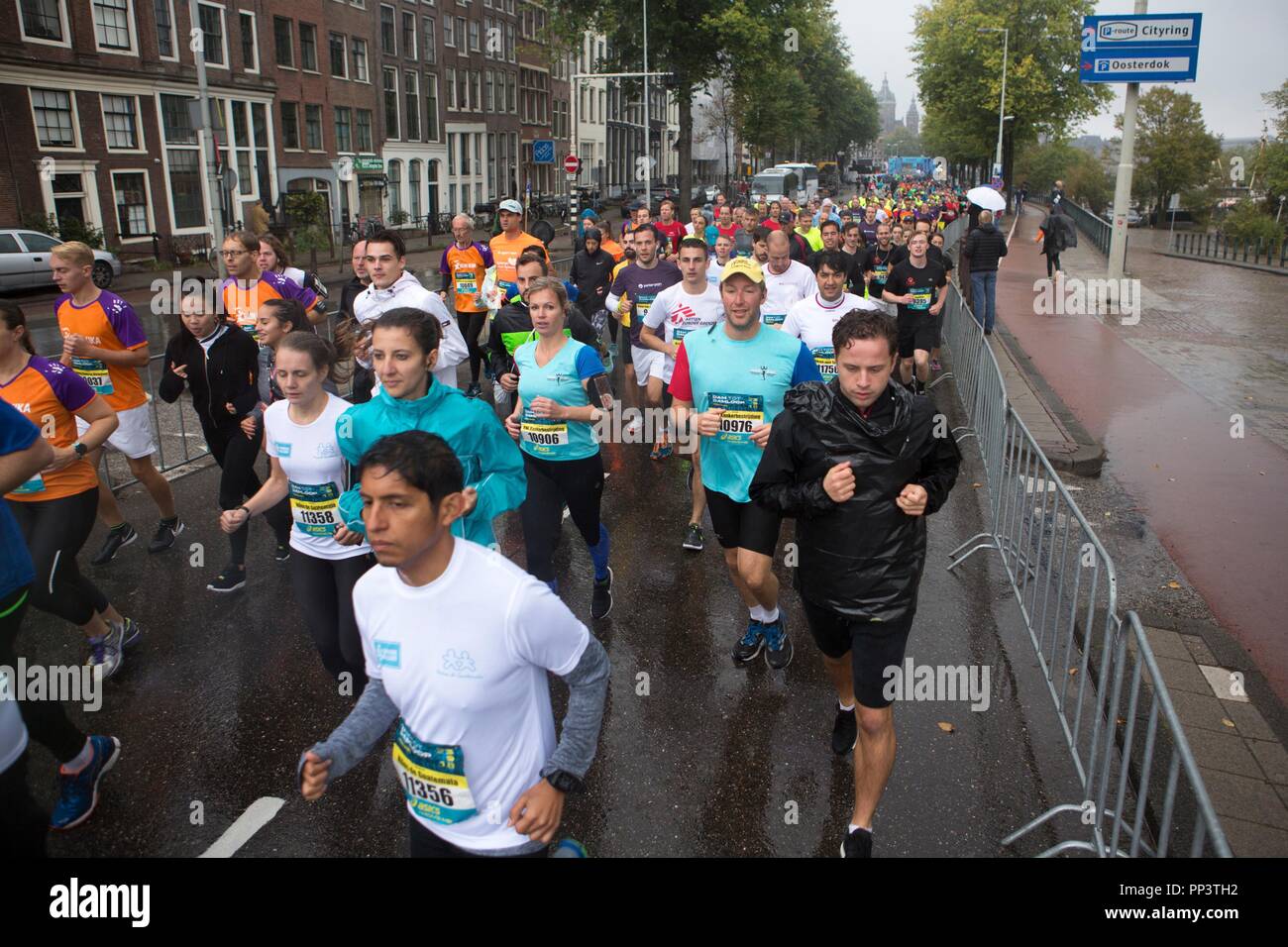 Niederländische marathon Ich bin tot dam Loop'. Stockfoto