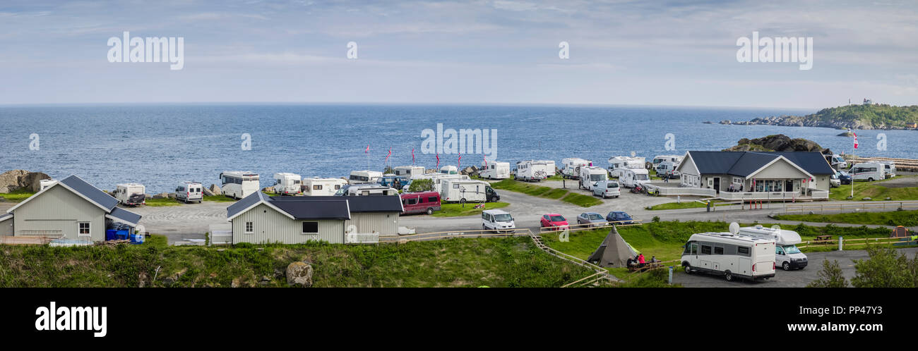 Moskenes Camping, Lofoten, Norwegen Stockfotografie - Alamy