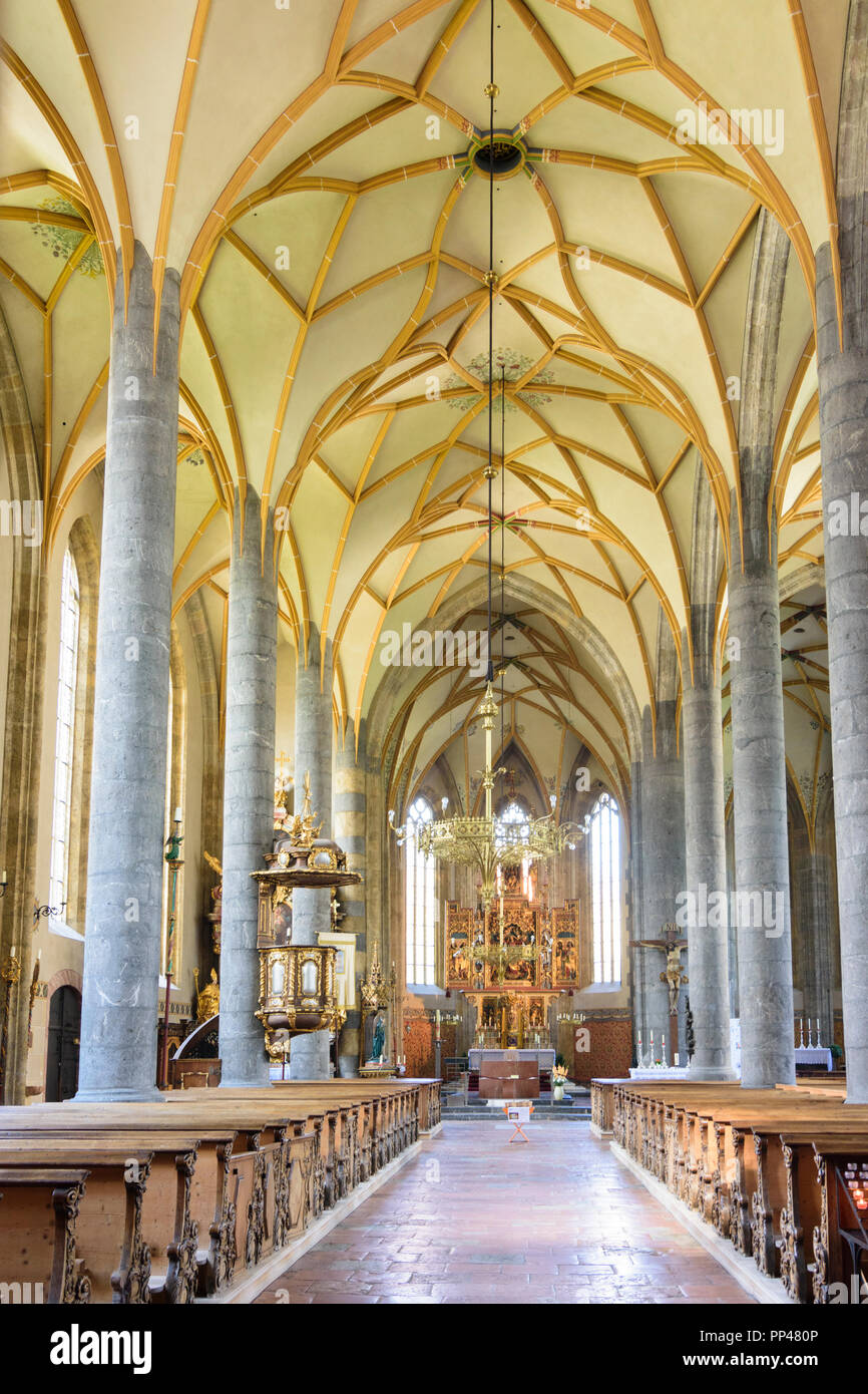 Schwaz: Kirche Maria Himmelfahrt (Maria Himmelfahrt), Silberregion Karwendel, Silber Region Karwendel, Tirol, Tirol, Österreich Stockfoto