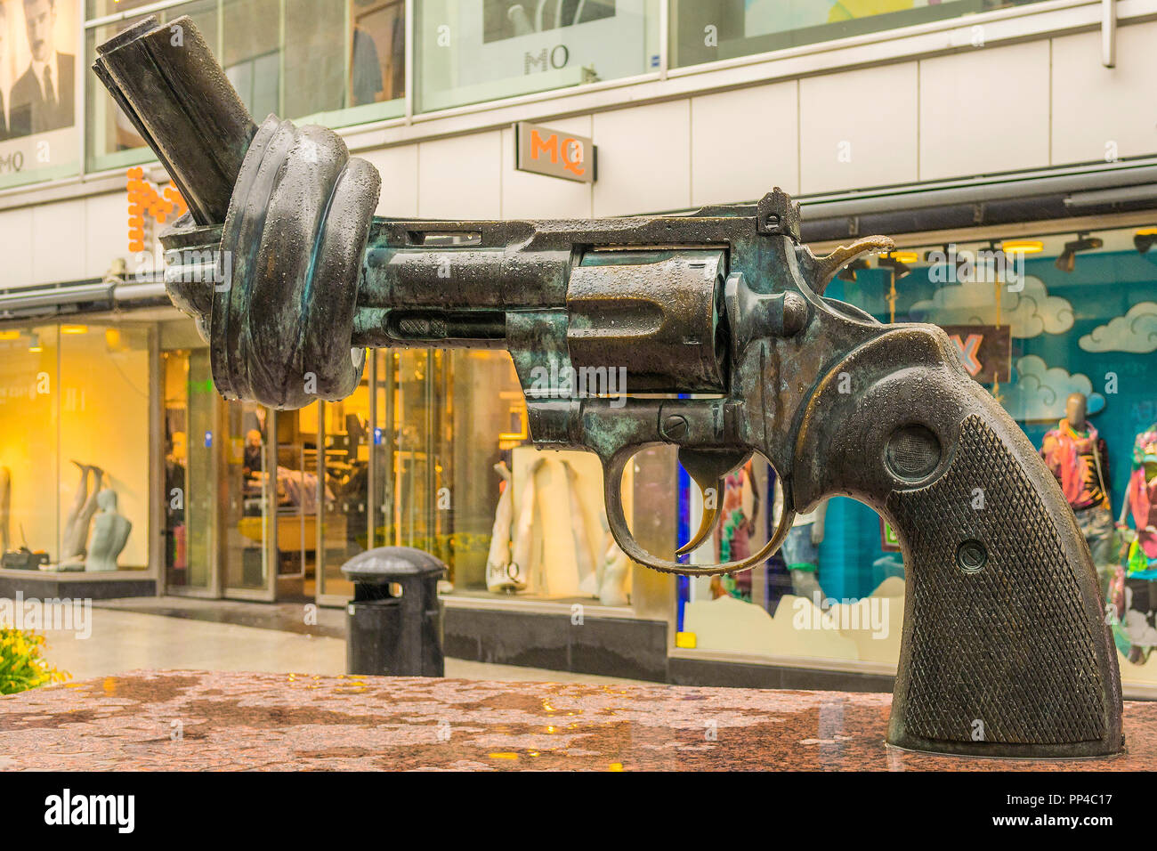 Gewaltlose Skulptur Stockholm Schweden Stockfoto