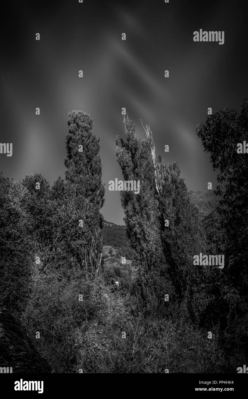 Landschaft, Bergpanorama, die letzten Tage des Sommers Stockfoto