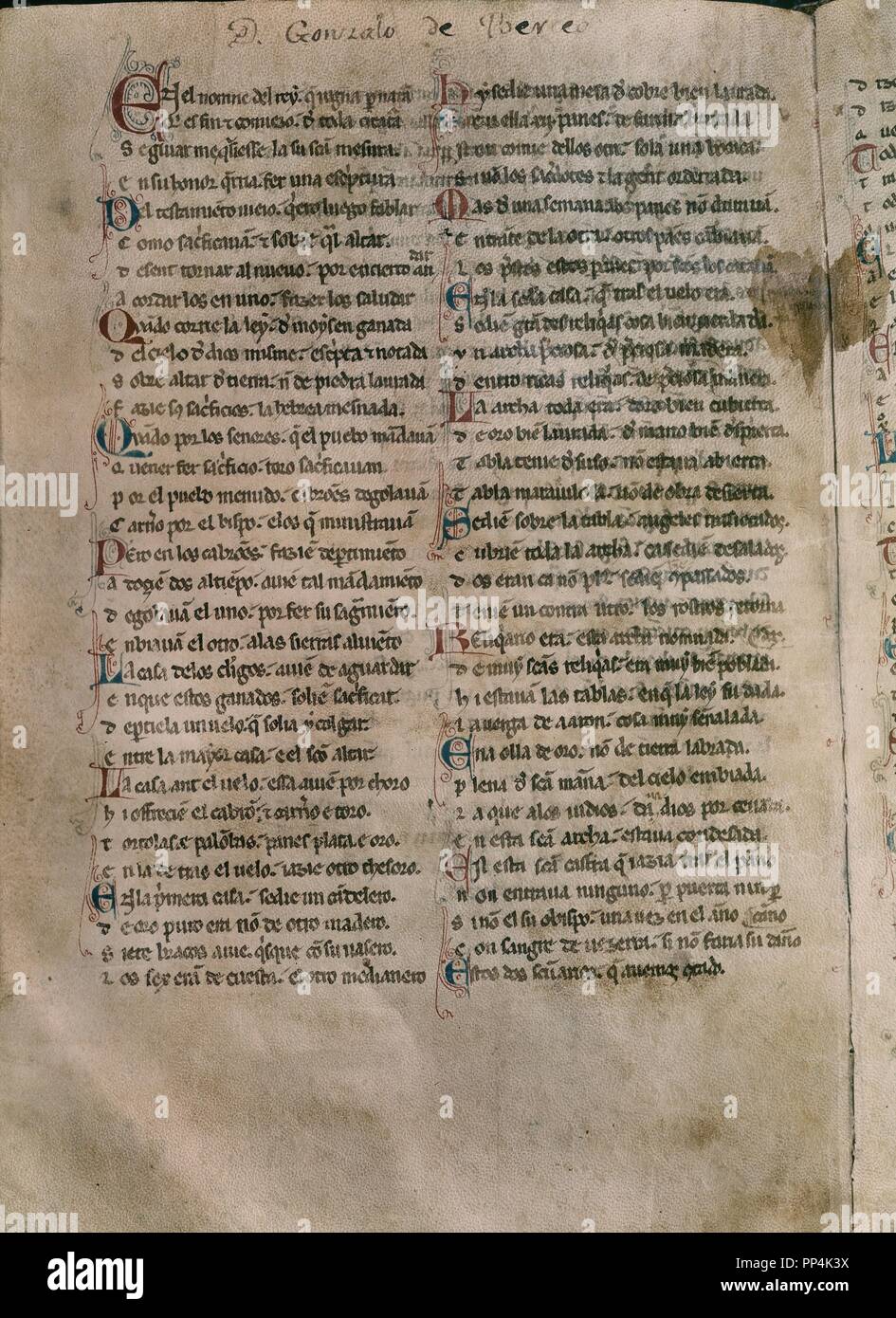 SACRIFICIO DE LA MISA S XIII. Autor: BERCEO GONZALO. Lage: Biblioteca Nacional - coleccion. MADRID. Spanien. Stockfoto