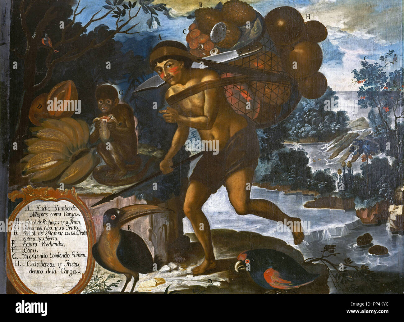 Yumbo Indischen von Naymas - 1783 - Öl auf Leinwand - Quito Schule. Autor: ALBAN, Vicente. Lage: das Museo DE AMERICA - coleccion. MADRID. Spanien. Stockfoto