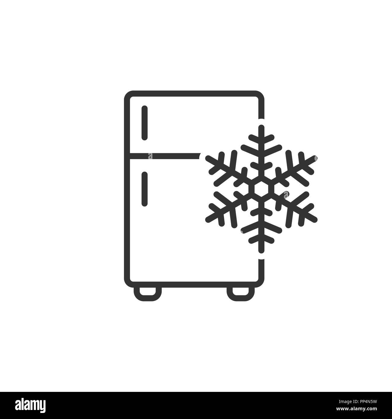 Kühlschrank Kühlschrank Symbol im flachen Stil. Gefrierschrank container  Vector Illustration auf weißem Hintergrund isoliert. Kühlschrank  Geschäftskonzept Stock-Vektorgrafik - Alamy