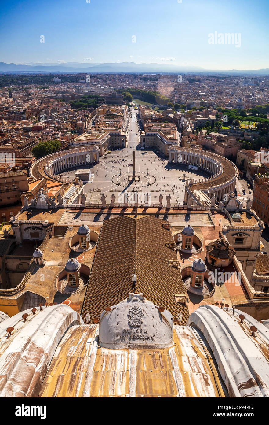 Luftaufnahme von der St. Peter Kathedrale Stockfoto