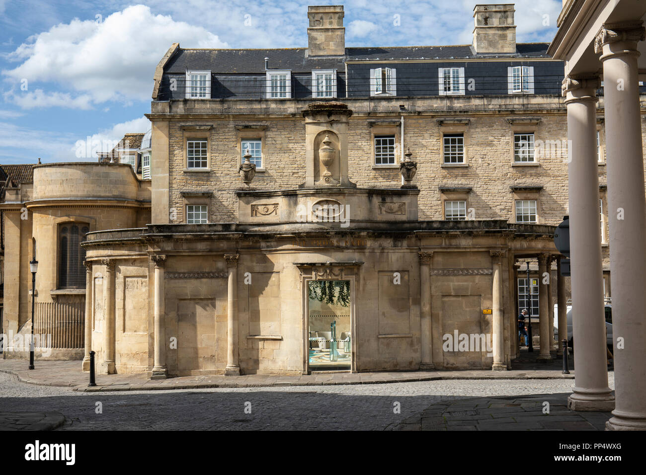 The Cross Bath - Thermae Bath Spa, City of Bath, Somerset, England, Großbritannien. Ein UNESCO-Weltkulturerbe Stockfoto