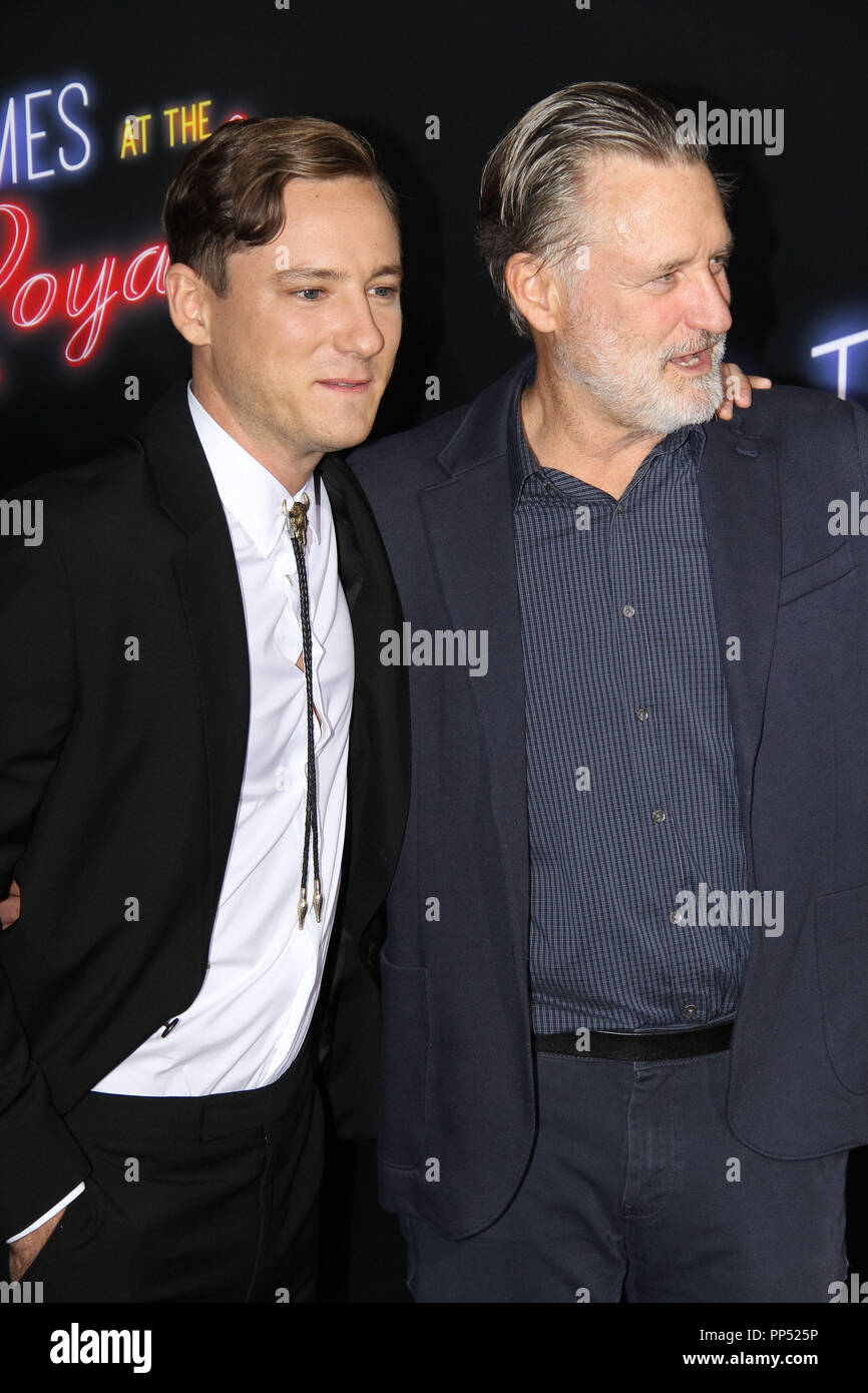 Kalifornien, USA. 22. September 2018. Lewis Pullman und Vater Bill Pullman bei der Weltpremiere von Twentieth Century Fox "schlechte Zeiten Im El Royale'. Gehalten an der TCL Chinese Theatre in Hollywood, CA am Samstag, 22. September 2018. Foto: Richard Chavez/PictureLux Credit: PictureLux/Hollywood Archiv/Alamy leben Nachrichten Stockfoto