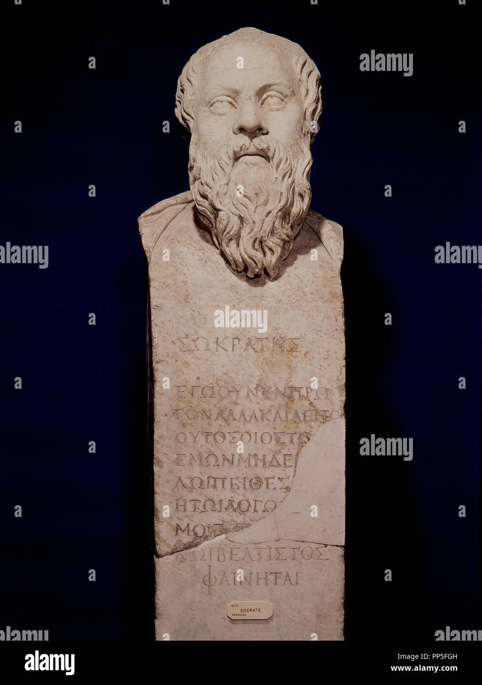 Sokrates - 470/399 - FILOSOFO GRIEGO. Ort: Nationalmuseum für Archäologie. NEAPEL. ITALIA. Stockfoto