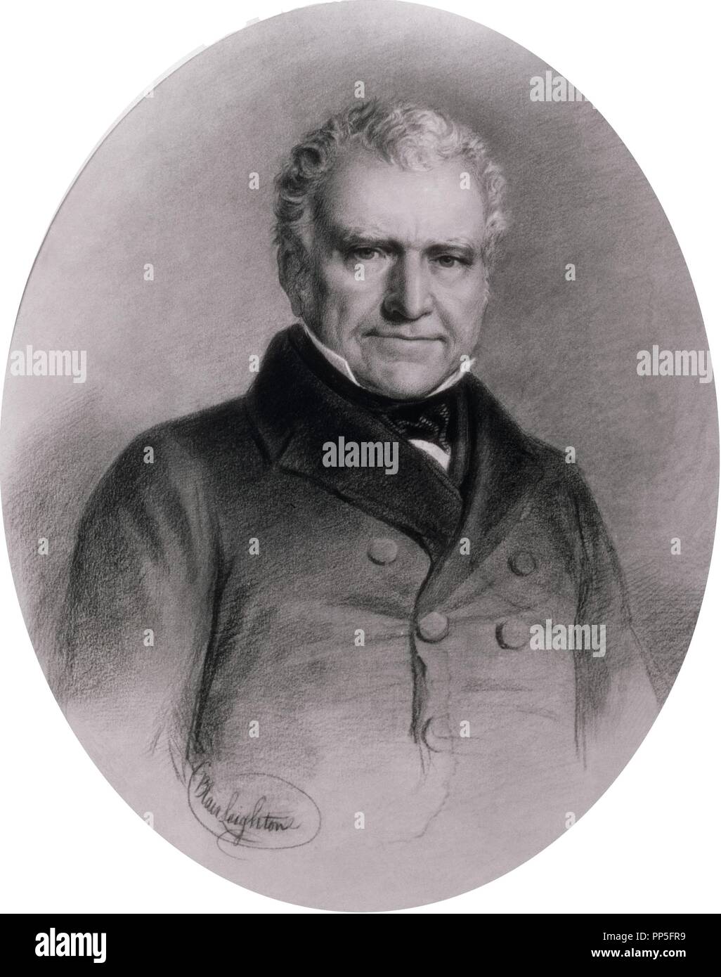 JOSEPH HUME - politisch INGLES (1777/1855) - ARZT DER INDISCHEN GESELLSCHAFT - MITGLIED DER KAMMER DER COMMONS - 1812. Autor: LEIGTHON B. Stockfoto