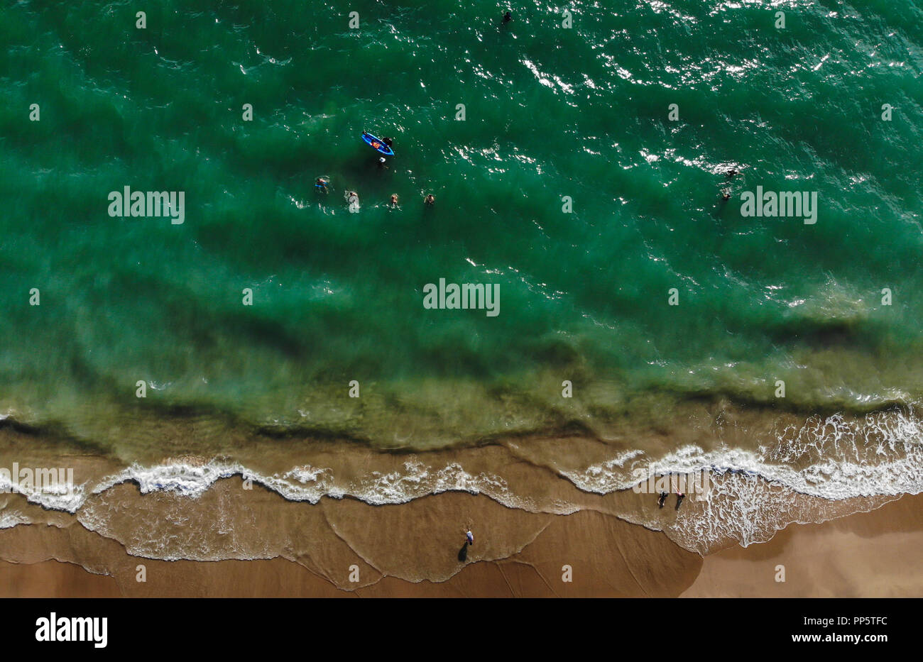 Luftaufnahme von Kino Bay in Sonora, Mexiko. Strand. Touristische Destination........ Vista aerea de Bahía de Kino de Sonora, Mexiko. Playa. Destino Turistico Stockfoto