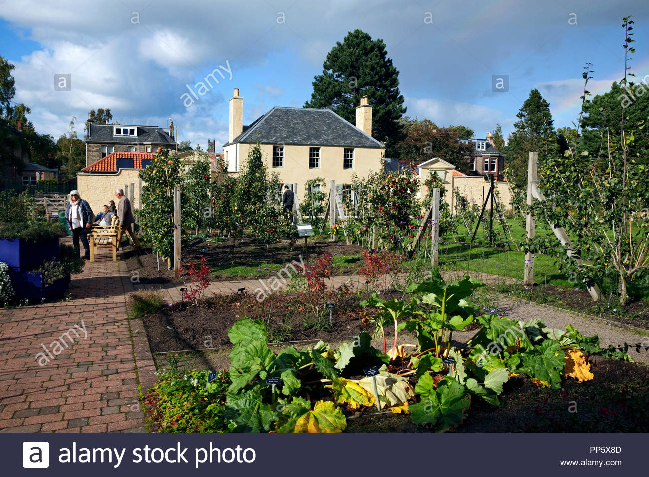 Die botanischen Cottage an der Royal Botanic Garden in Edinburgh, Schottland Stockfoto