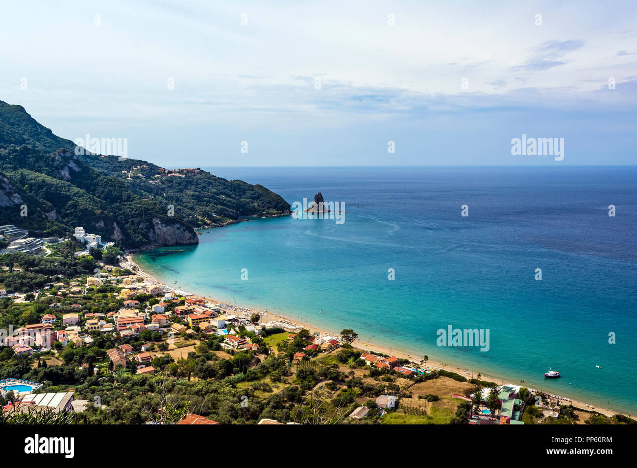 Ai Gordis exotischen Strand auf der Insel Korfu, Griechenland. Stockfoto