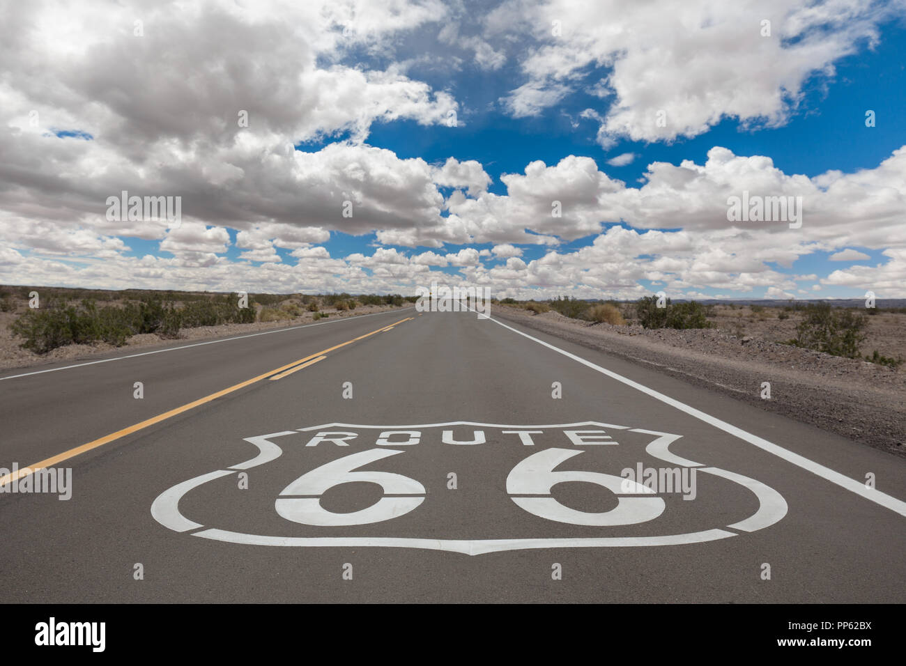 Die historische Route 66 Stockfoto