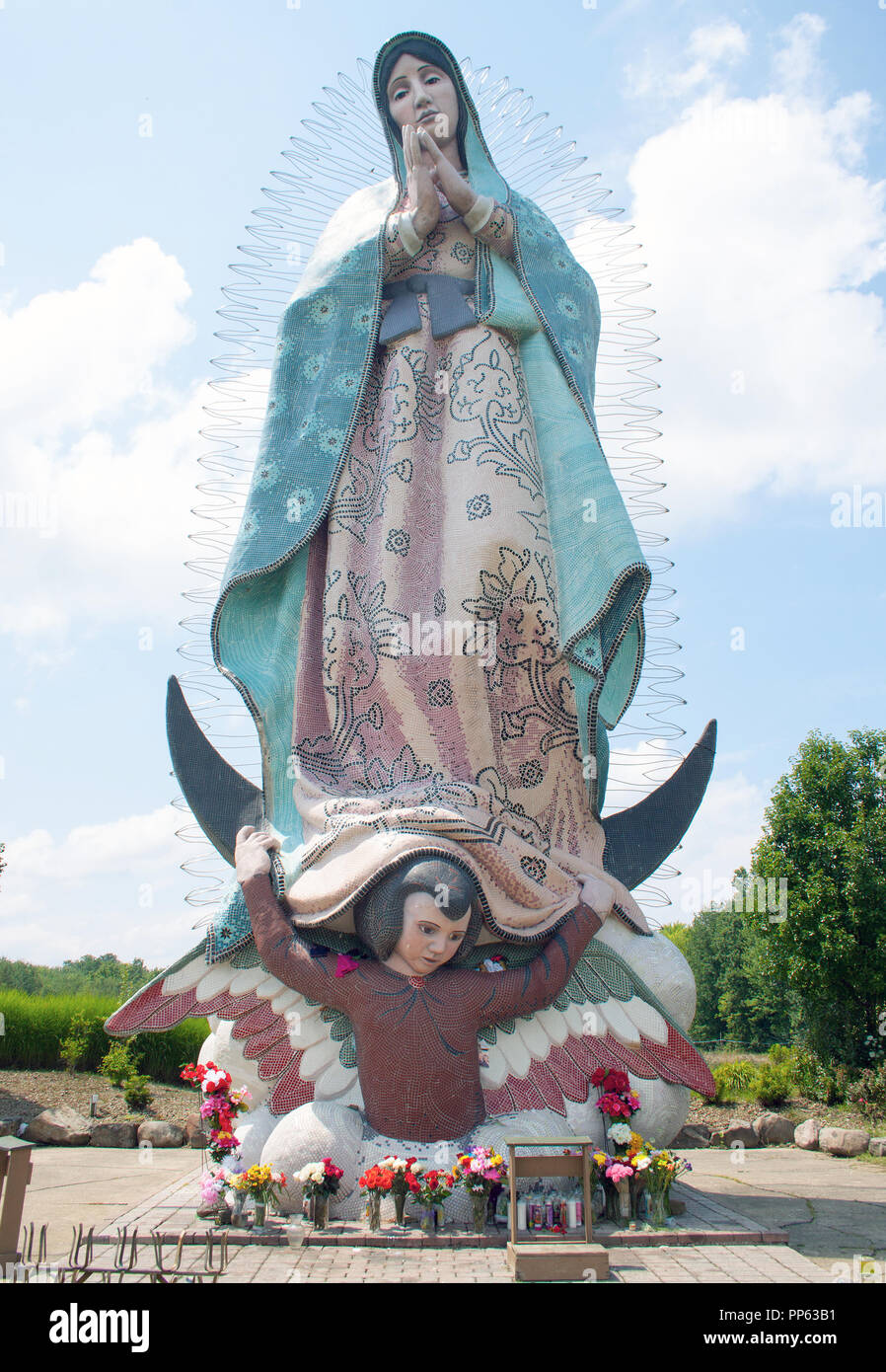 Die weltweit höchsten Unserer Lieben Frau von Guadalupe in Windsor, Ohio Stockfoto