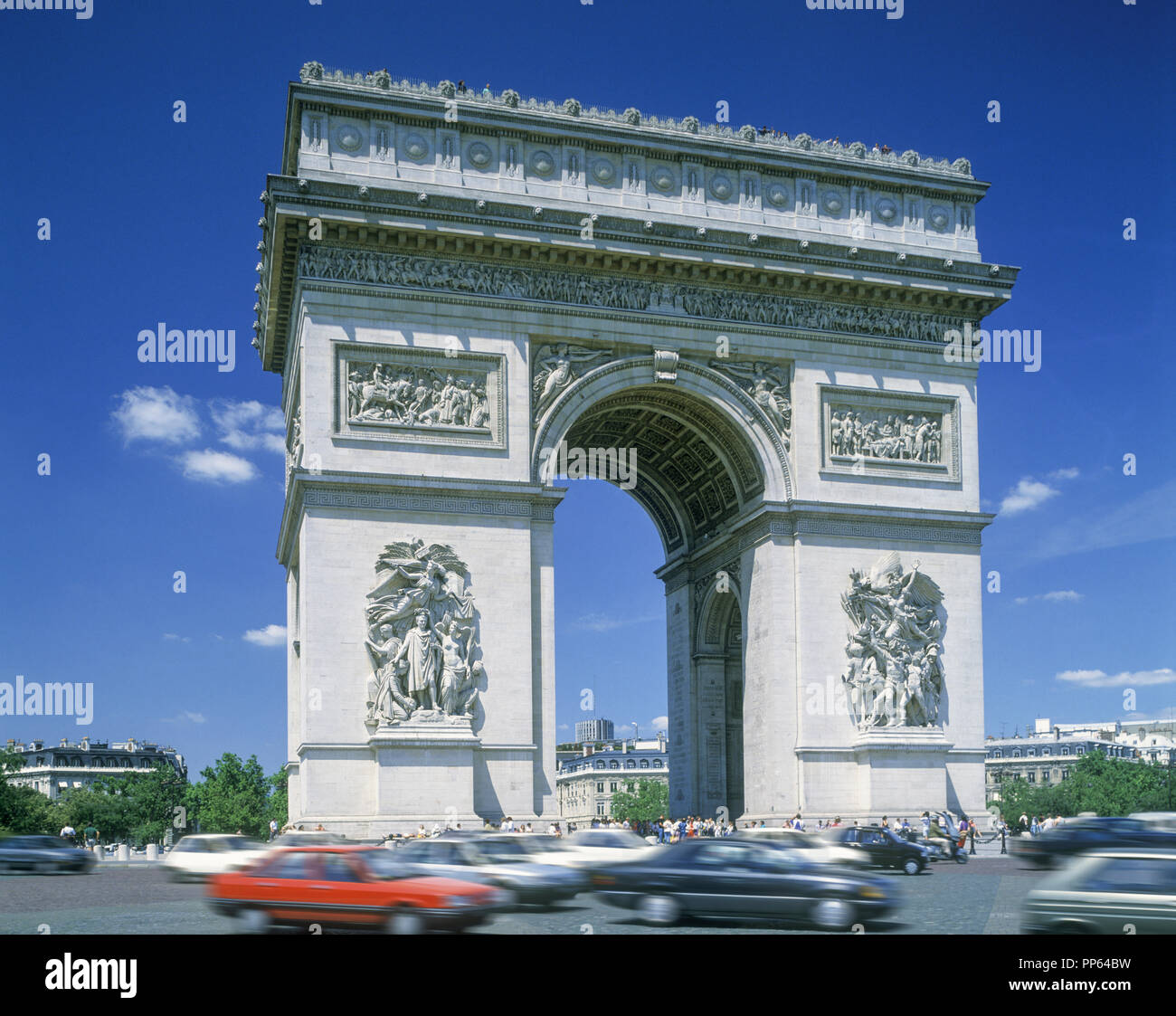 1993 historische TRIUMPHBOGEN (© JEAN CHALGRIN 1806) DE L'ETOILE PLACE CHARLES DE GAULLE PARIS FRANKREICH Stockfoto