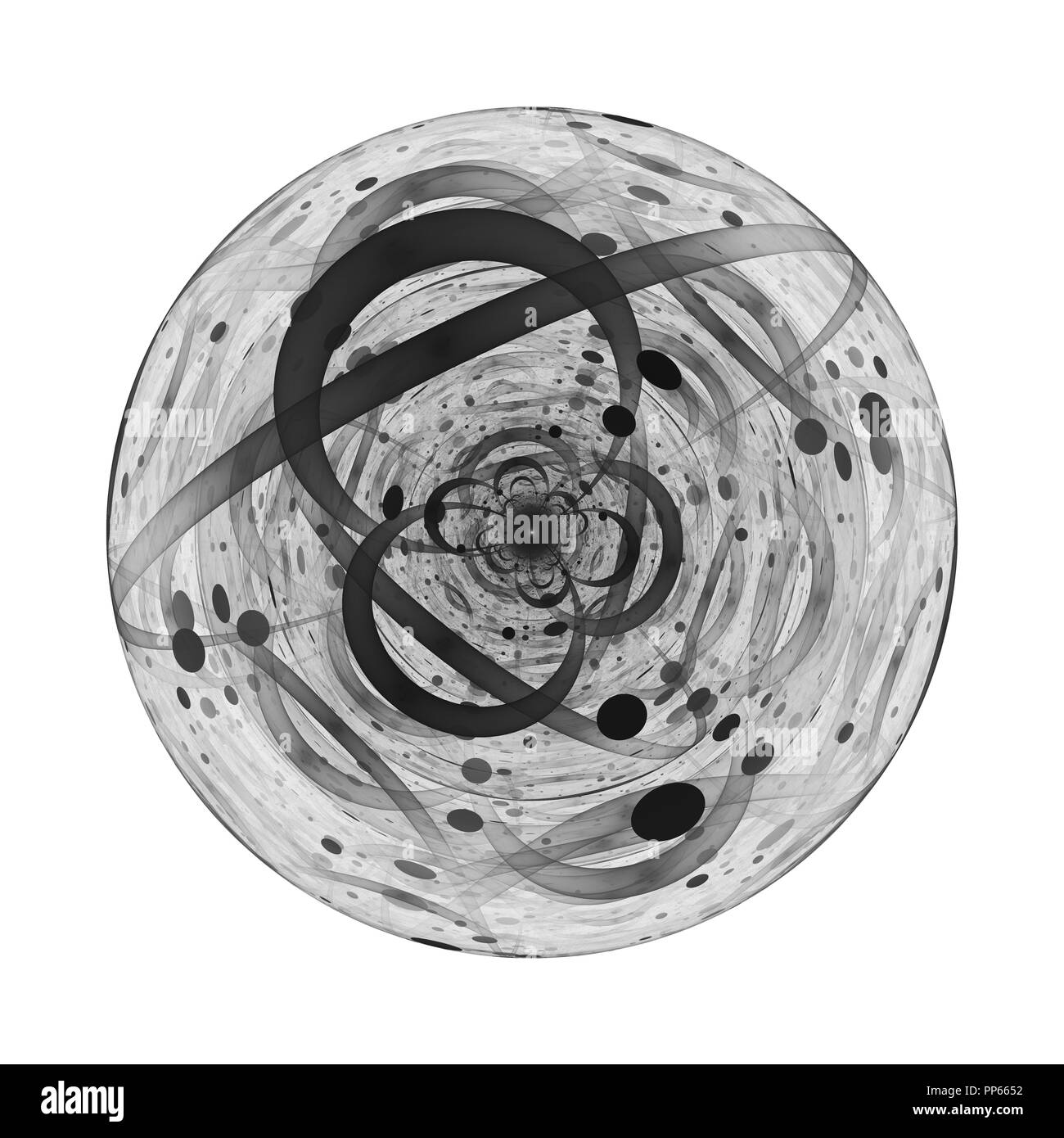 Leuchtende dna in künstlichen Zelle, Schwarz und Weiß vertauscht, computer-generierte Zusammenfassung Hintergrund, 3D-Rendering Stockfoto